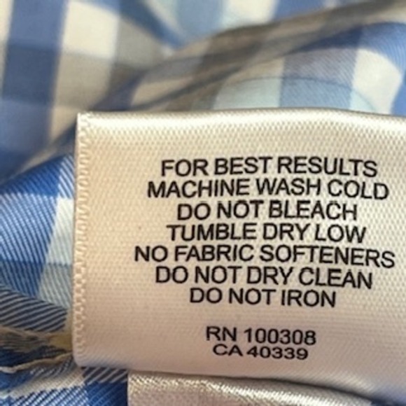 Peter Millar Mens XXL Blue White Plaid Long Sleeve Button Down Shirt RN100308 - Picture 4 of 6
